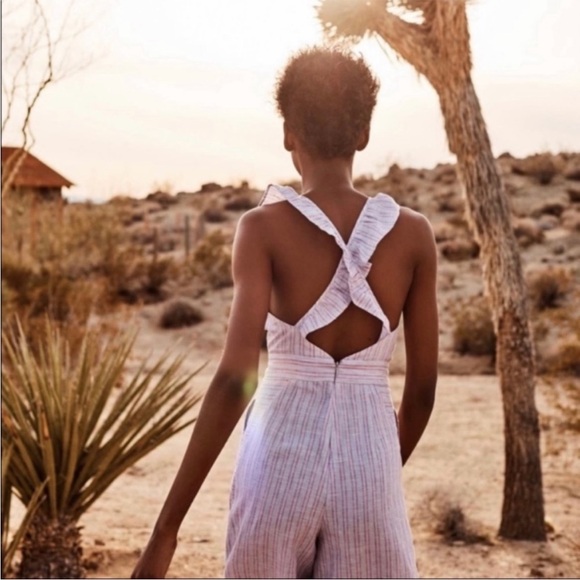 Anthro Elevenses Nantucket Linen Jumpsuit 10 - Picture 3 of 14